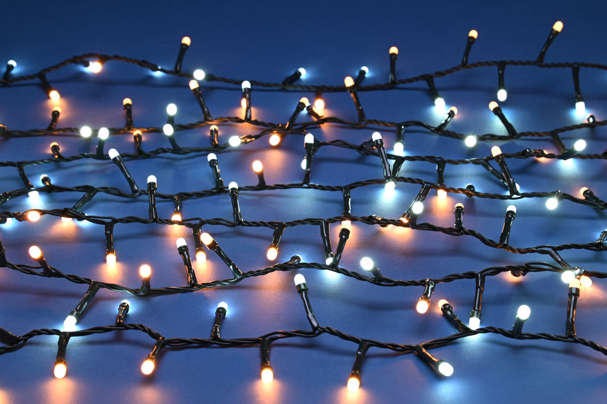 Festive Warm White & Ice White Glow Worm Lights