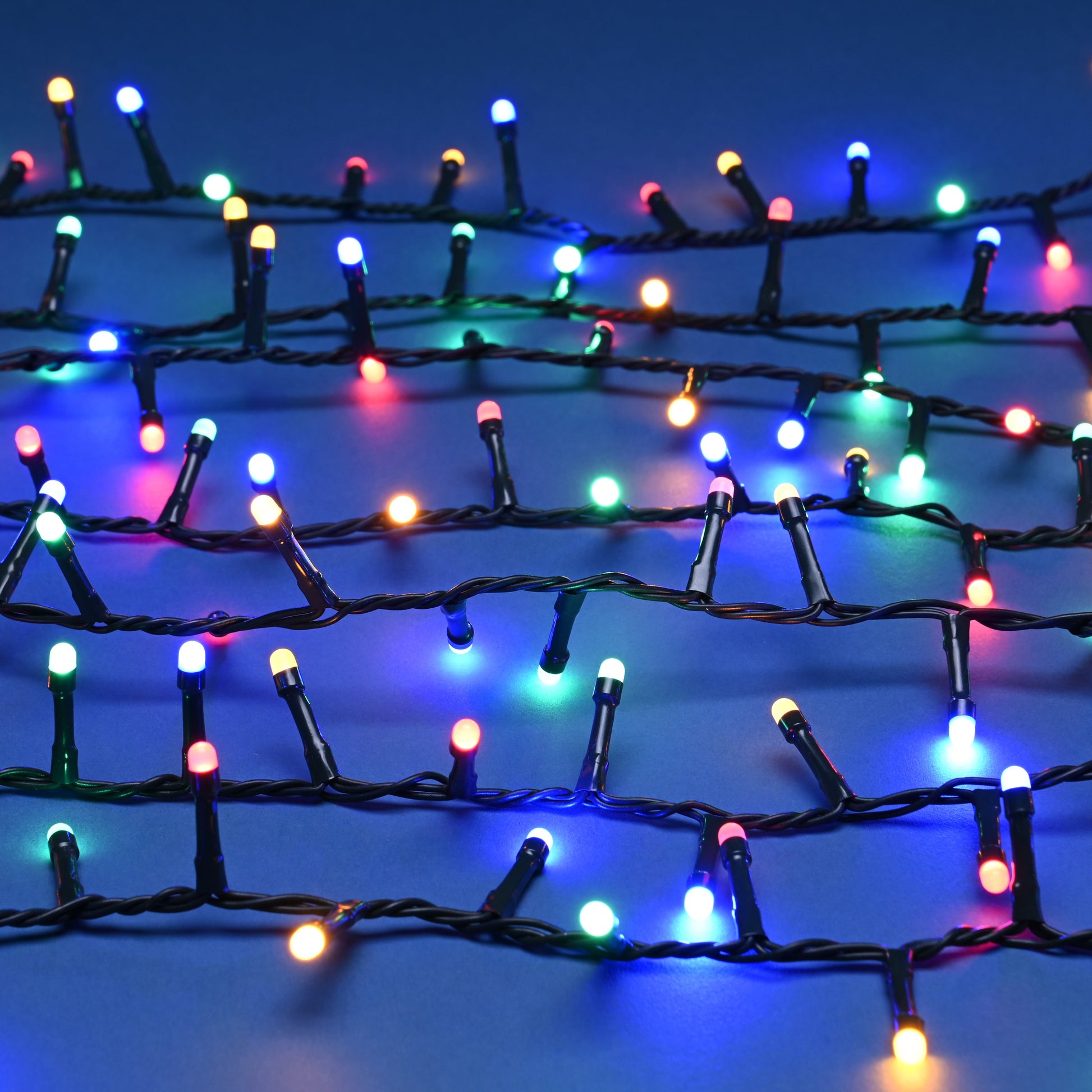 Festive 200 Glow Worm Lights Multicoloured