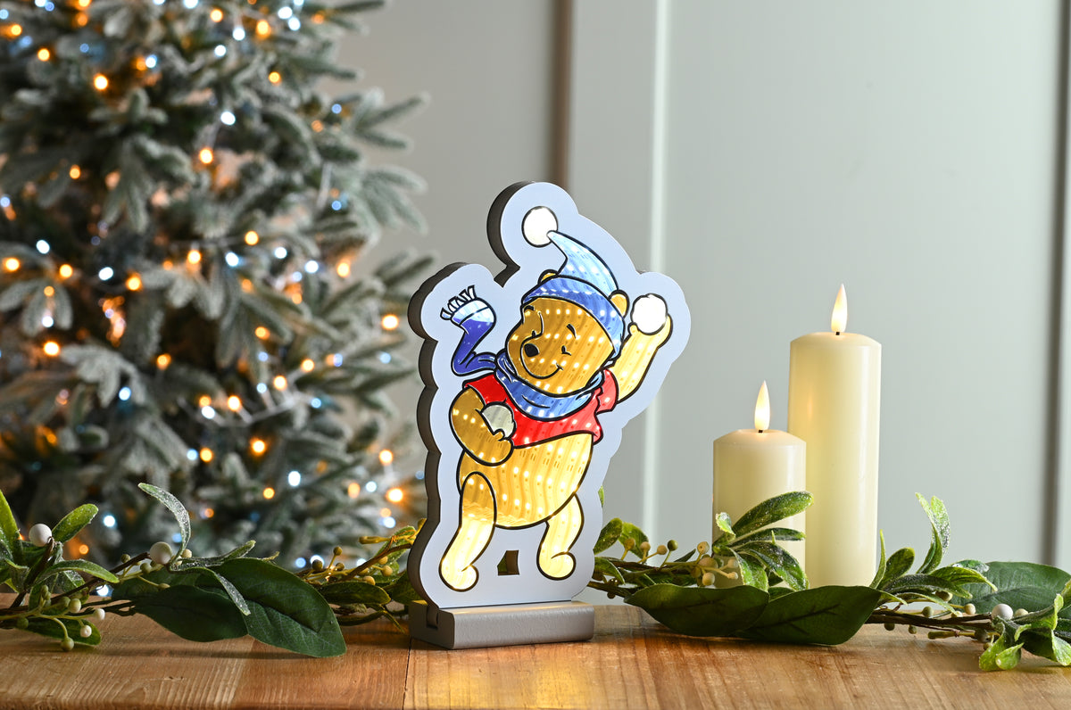 20cm Winnie the Pooh Infinity Light Christmas Decoration Officially Licensed