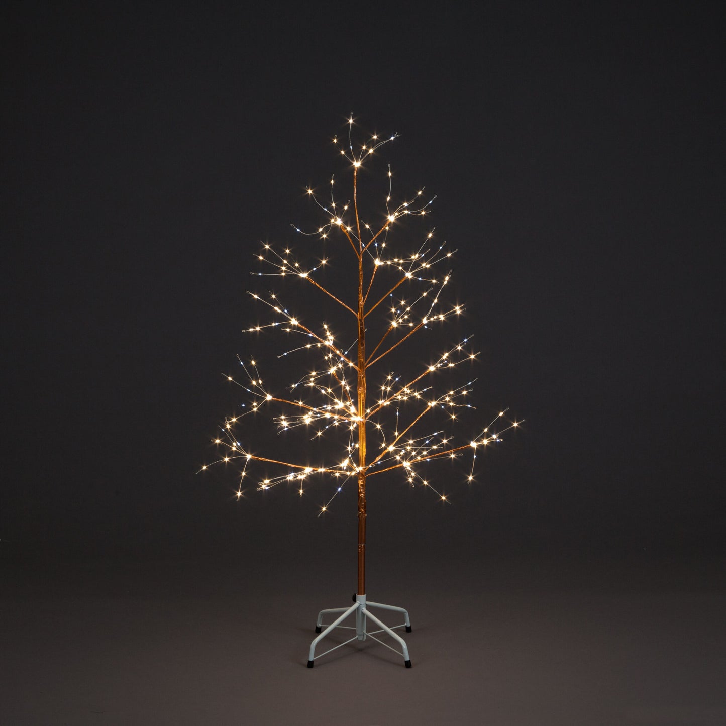 4ft Golden Twinkling Twig Tree - 390 LEDs - Warm White & Ice White