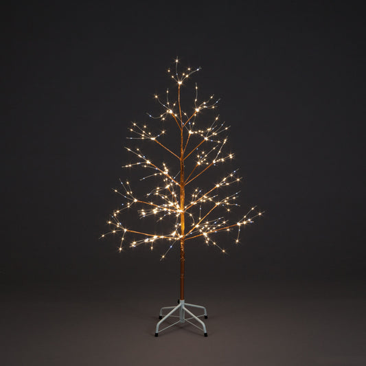 4ft Golden Twinkling Twig Tree - 390 LEDs - Warm White & Ice White