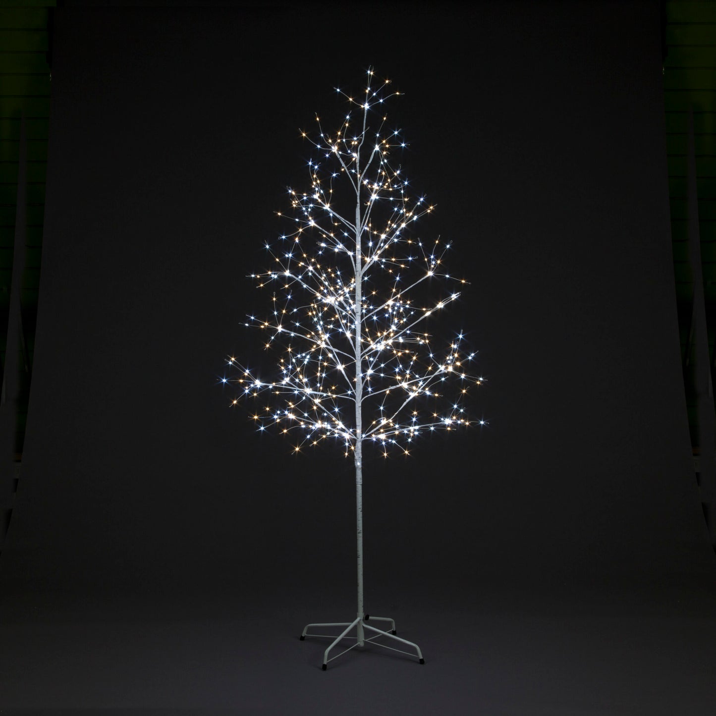 4ft Silver Twig Tree - 390 LEDs - Warm White & Ice White - Christmas