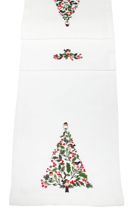 Peggy Wilkins Robins Tree Christmas Table Runner