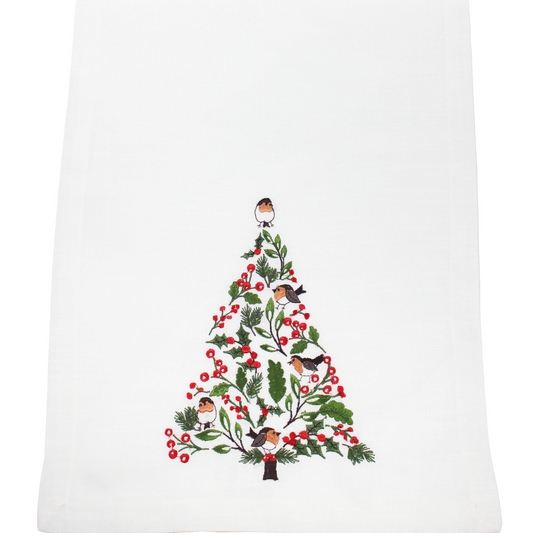Peggy Wilkins Robins Tree Christmas Table Runner