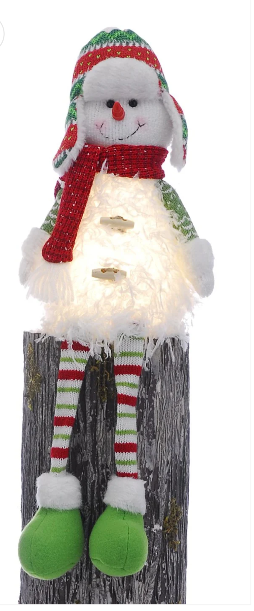 50cm Snowman with Dangly Legs Ornament Battery Operated