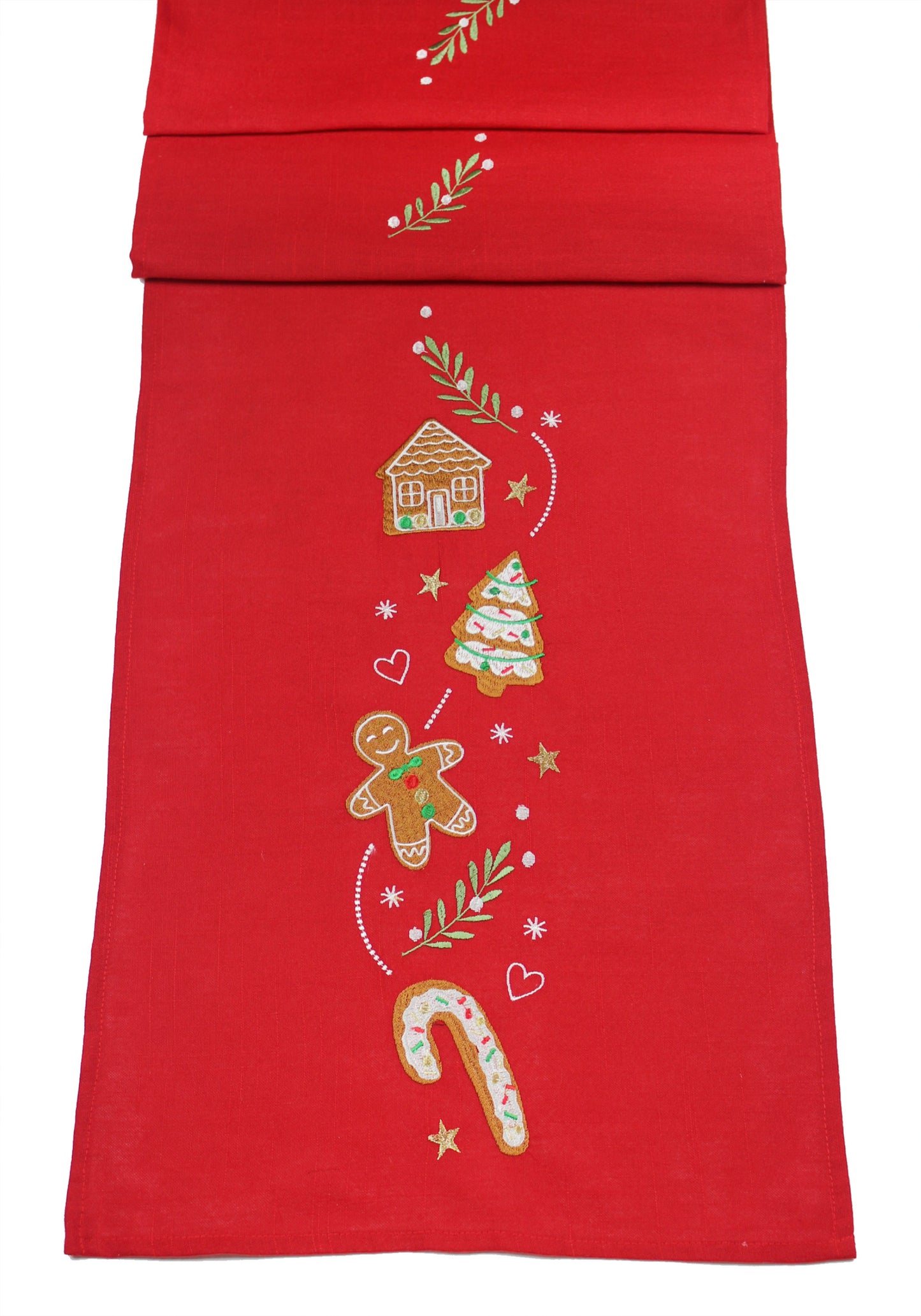 Peggy Wilkins Sugar Cookies Christmas Table Runner Red