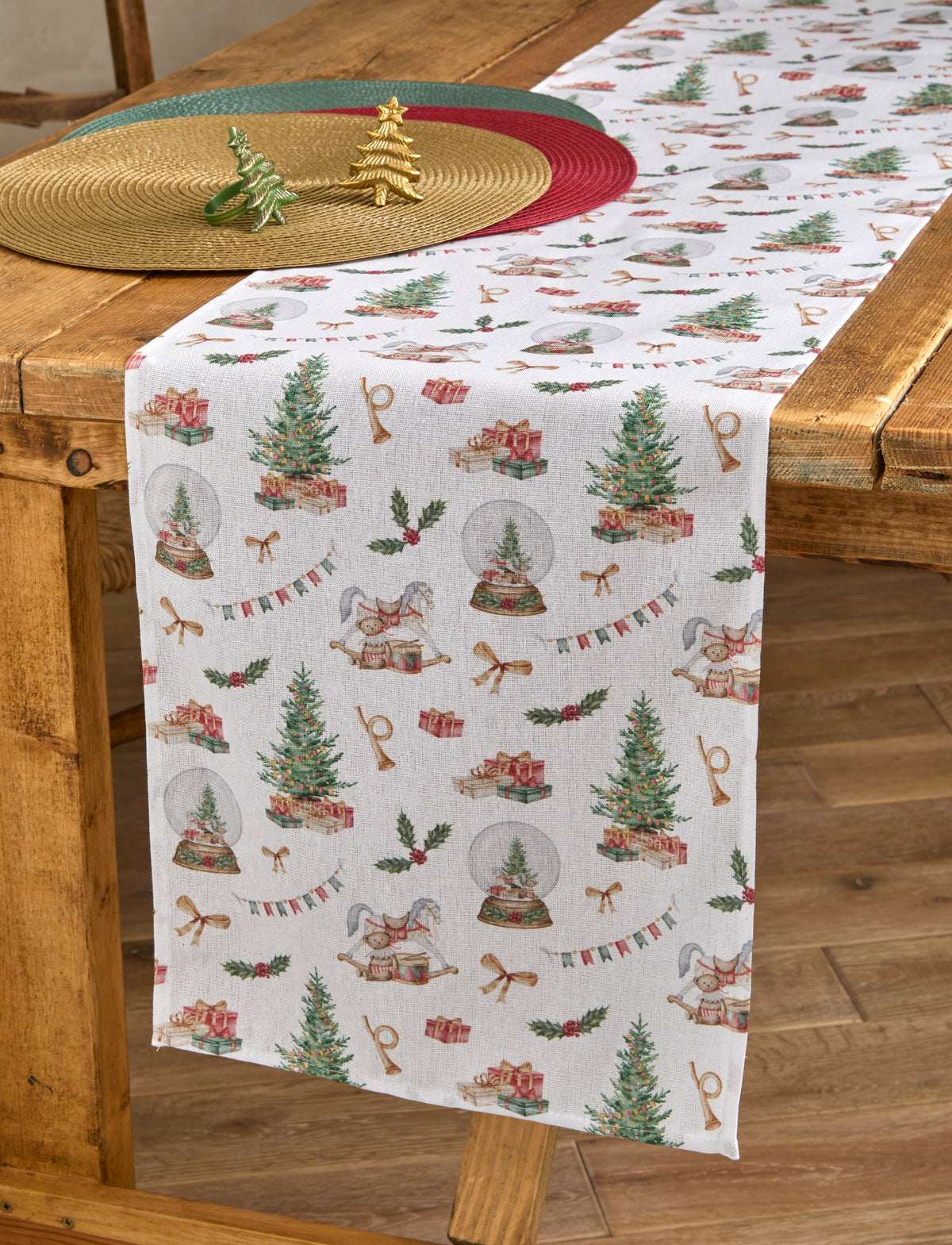 Walton and Co Vintage Christmas Table Runner 32cm x 220cm