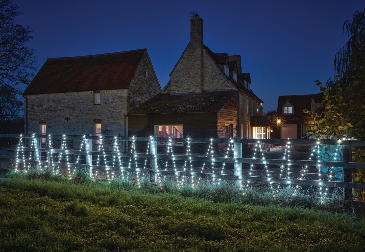 500 Two Tone Outdoor String Lights - Warm White/Cool White - 37.5m Lit Length