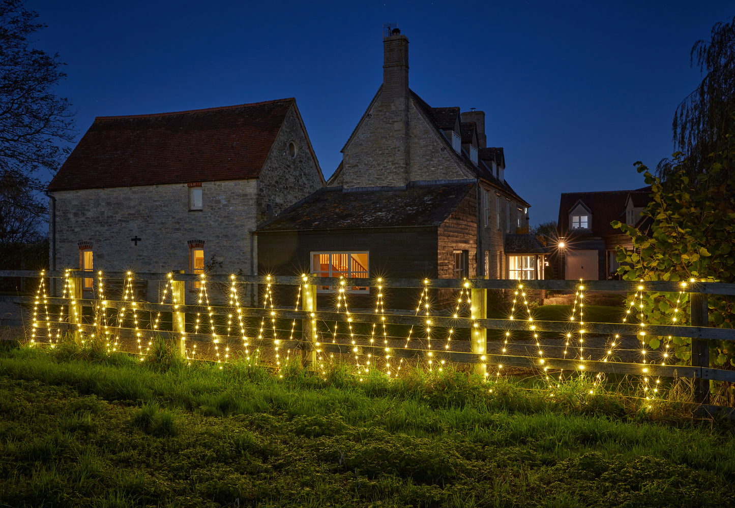 500 Two Tone Outdoor String Lights - Warm White/Cool White - 37.5m Lit Length