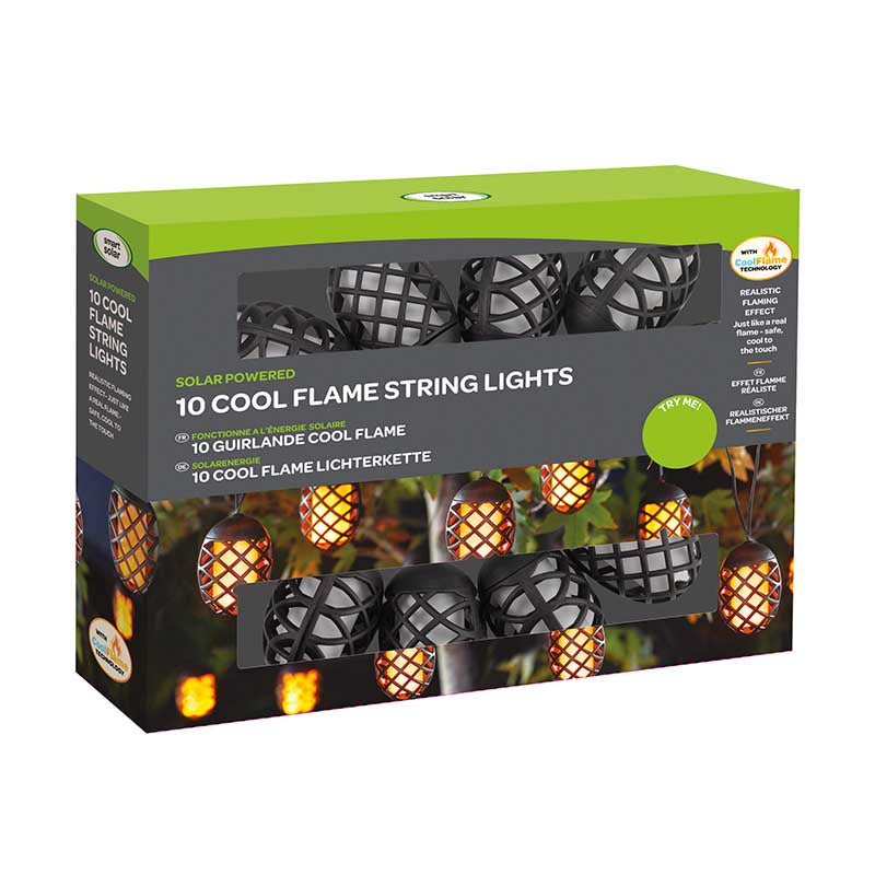 Solar Flame Effect Lights Outdoor Garden Decoration Summer String Lights
