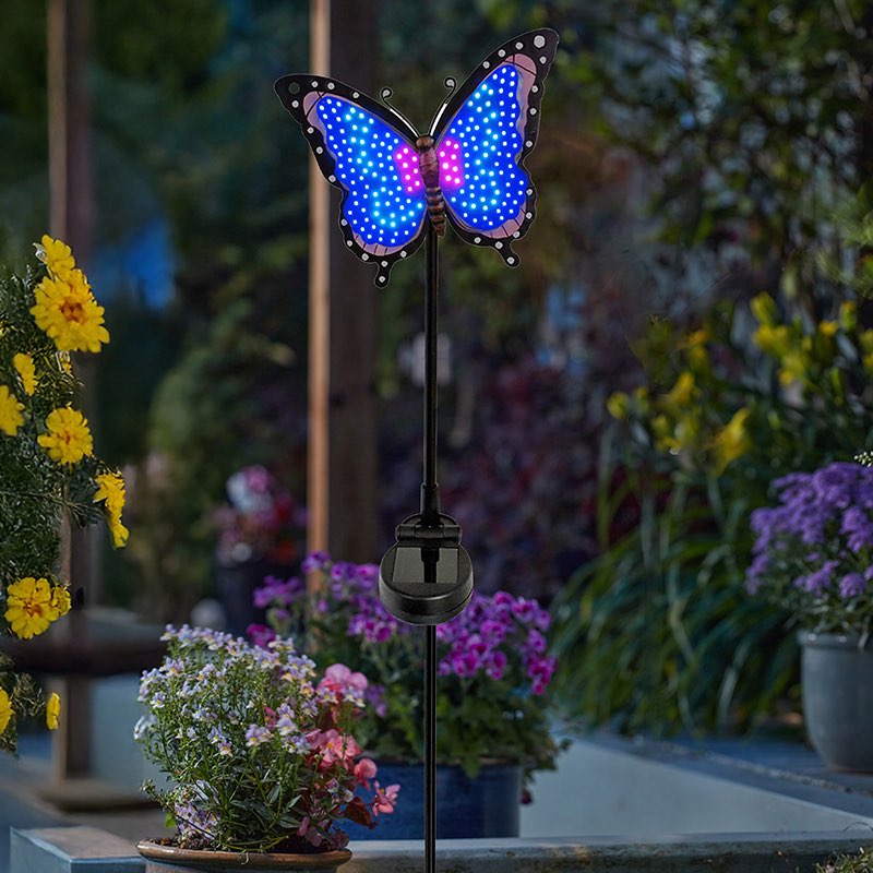 Animated Buttery Solar Stake Light Garden Decoration Papillon