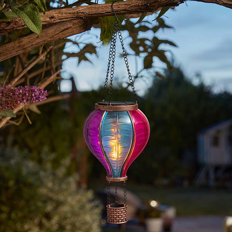 Mini Aurora Solar Hot Air Balloon Garden Decoration