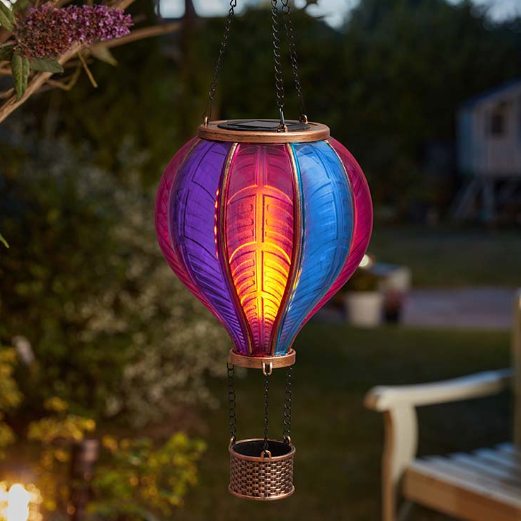 62cm Solar Hot Air Balloon Garden Decoration - Aurora