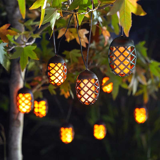 Solar Flame Effect Lights Outdoor Garden Decoration Summer String Lights