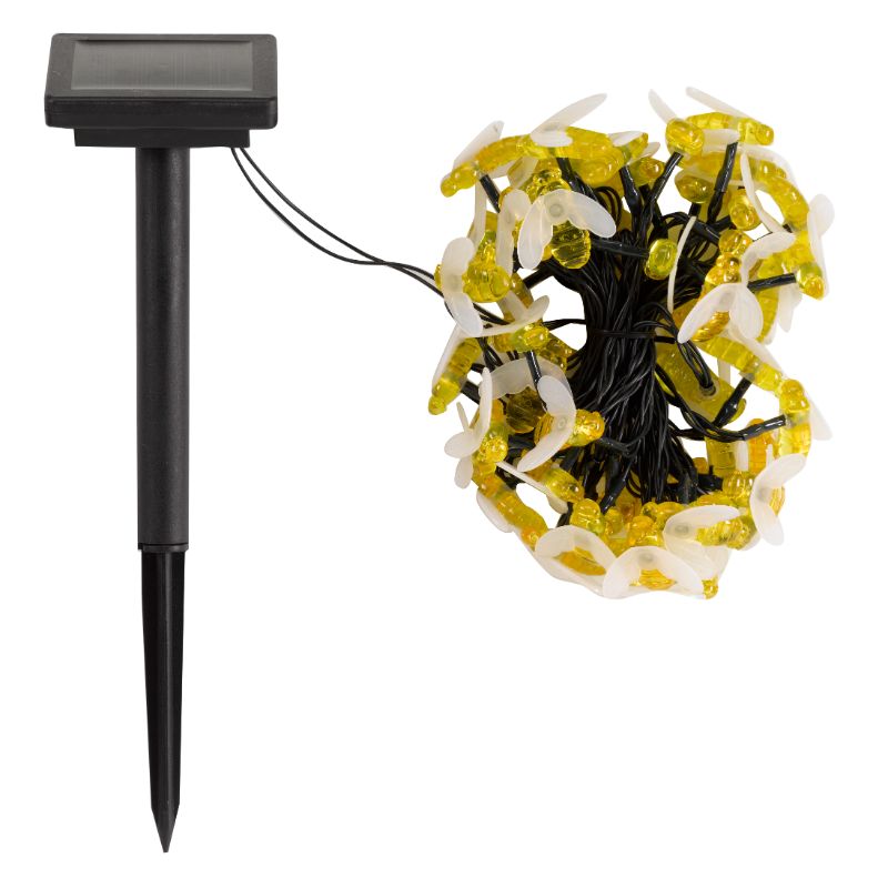 50 Buzzy Bee Solar String Lights - Solar Powered