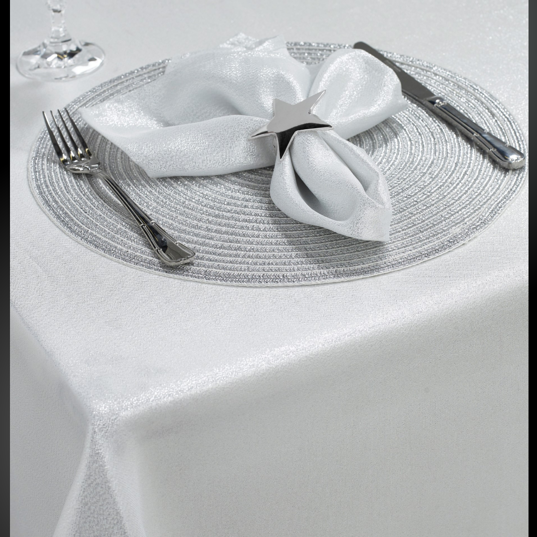 Walton and Co Silver Tablecloth 150cm x 220cm