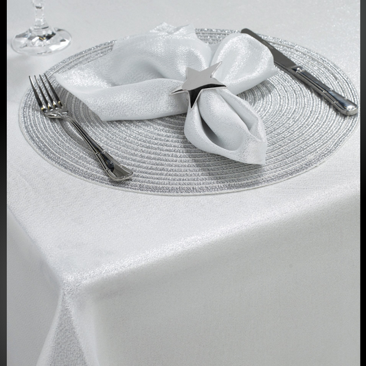 Walton and Co Silver Tablecloth 150cm x 220cm