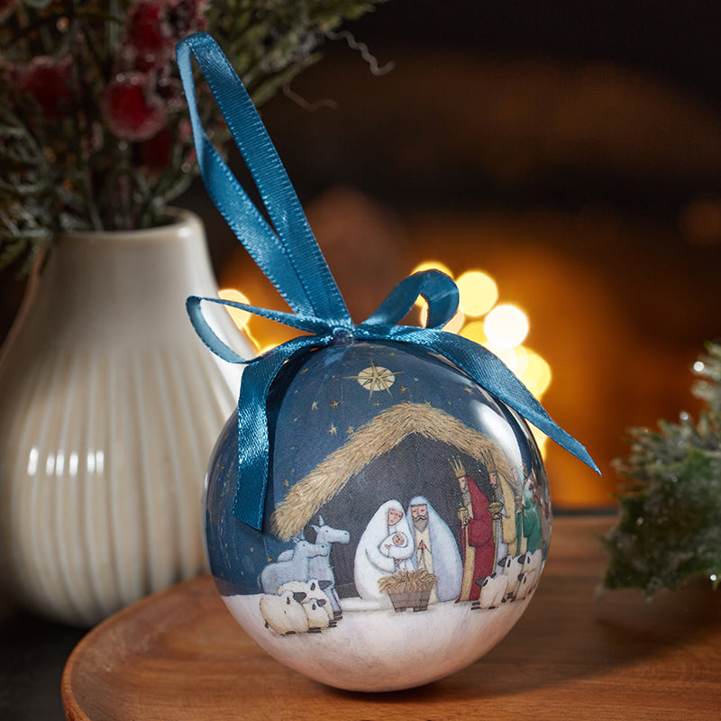 Nativity Vintage Style Bauble - 2 Designs Available