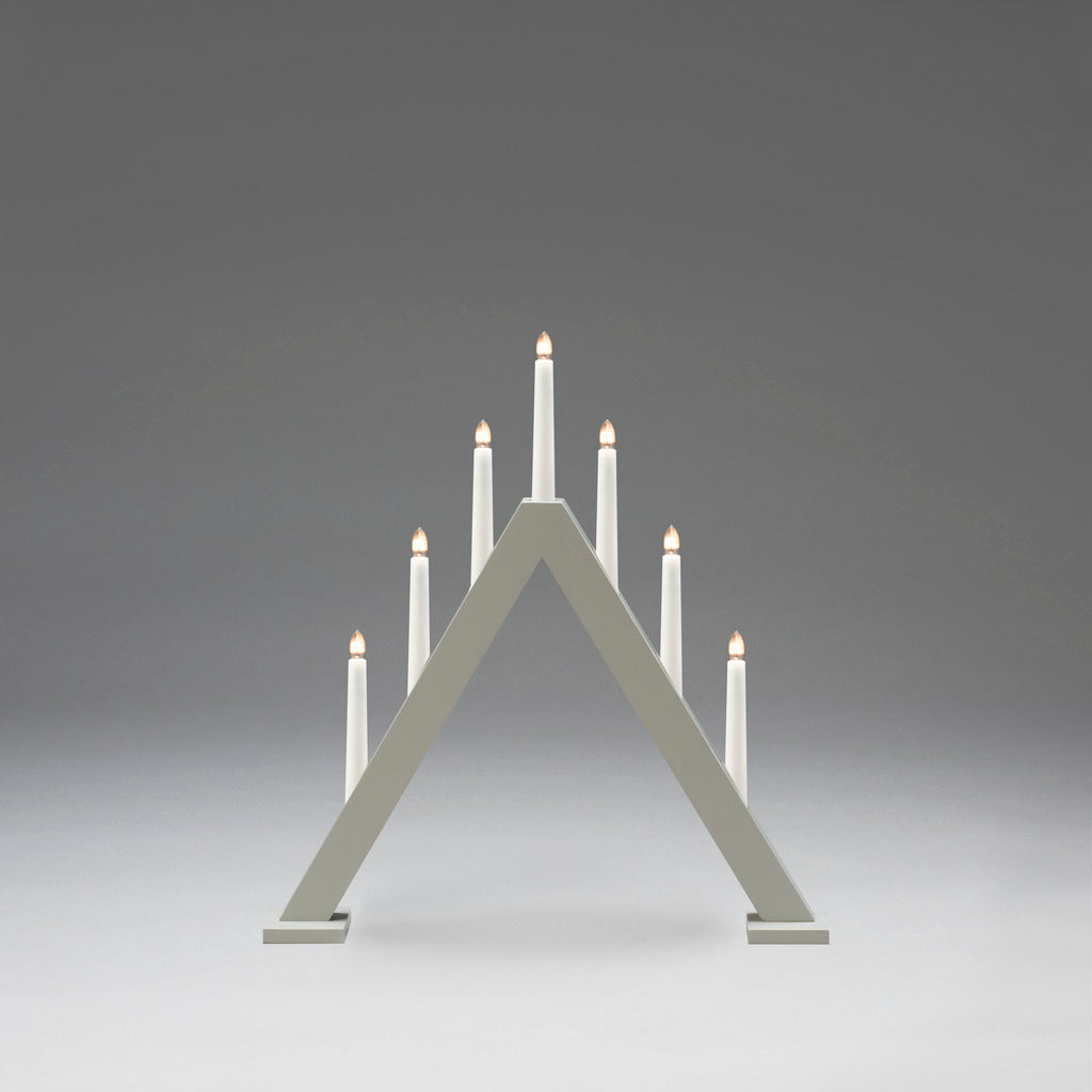 Konstsmide Candle Arch Grey Wood 7 Bulb Christmas Decoration