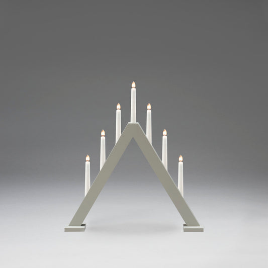 Konstsmide Candle Arch Grey Wood 7 Bulb Christmas Decoration